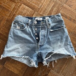 Re/Done Light Blue Jean Shorts